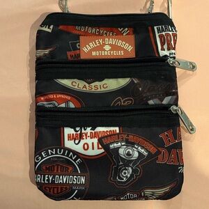 Harley-Davidson Multi-Logo Black and Orange Belt Bag